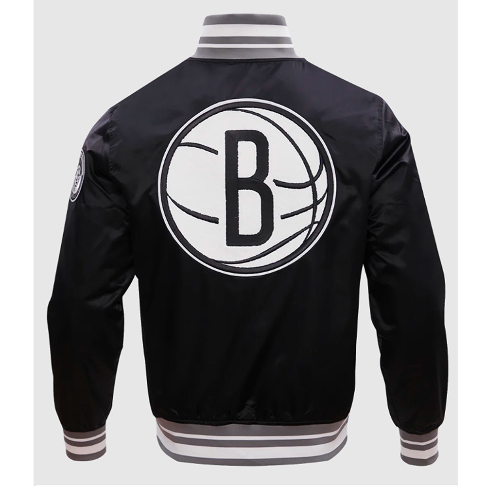 Brooklyn Nets Retro Classic Rib Jacket - Image 4