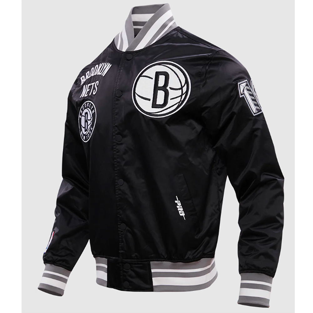 Brooklyn Nets Retro Classic Rib Jacket - Image 6