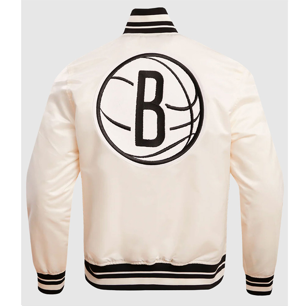 Brooklyn Nets Retro Classic Rib Jacket - Image 3