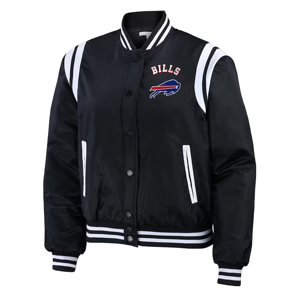 Buffalo Bills Full-Zip Black Bomber Jacket