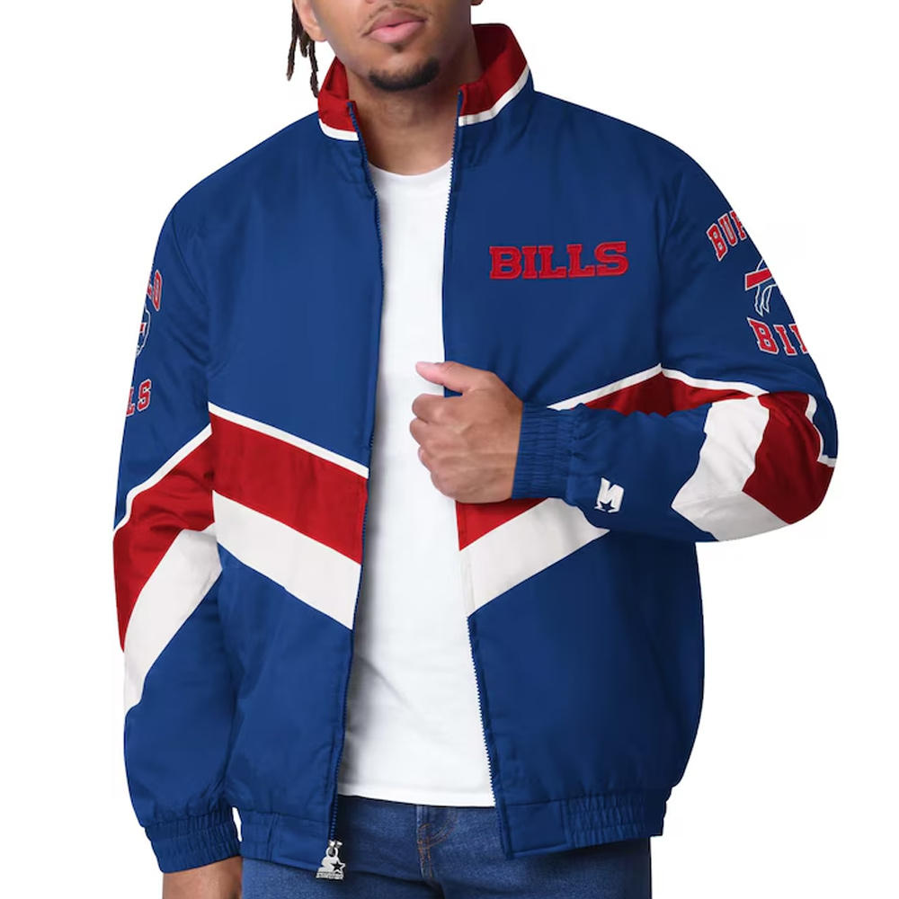 Buffalo Bills Captain Royal Varsity Satin Jacket