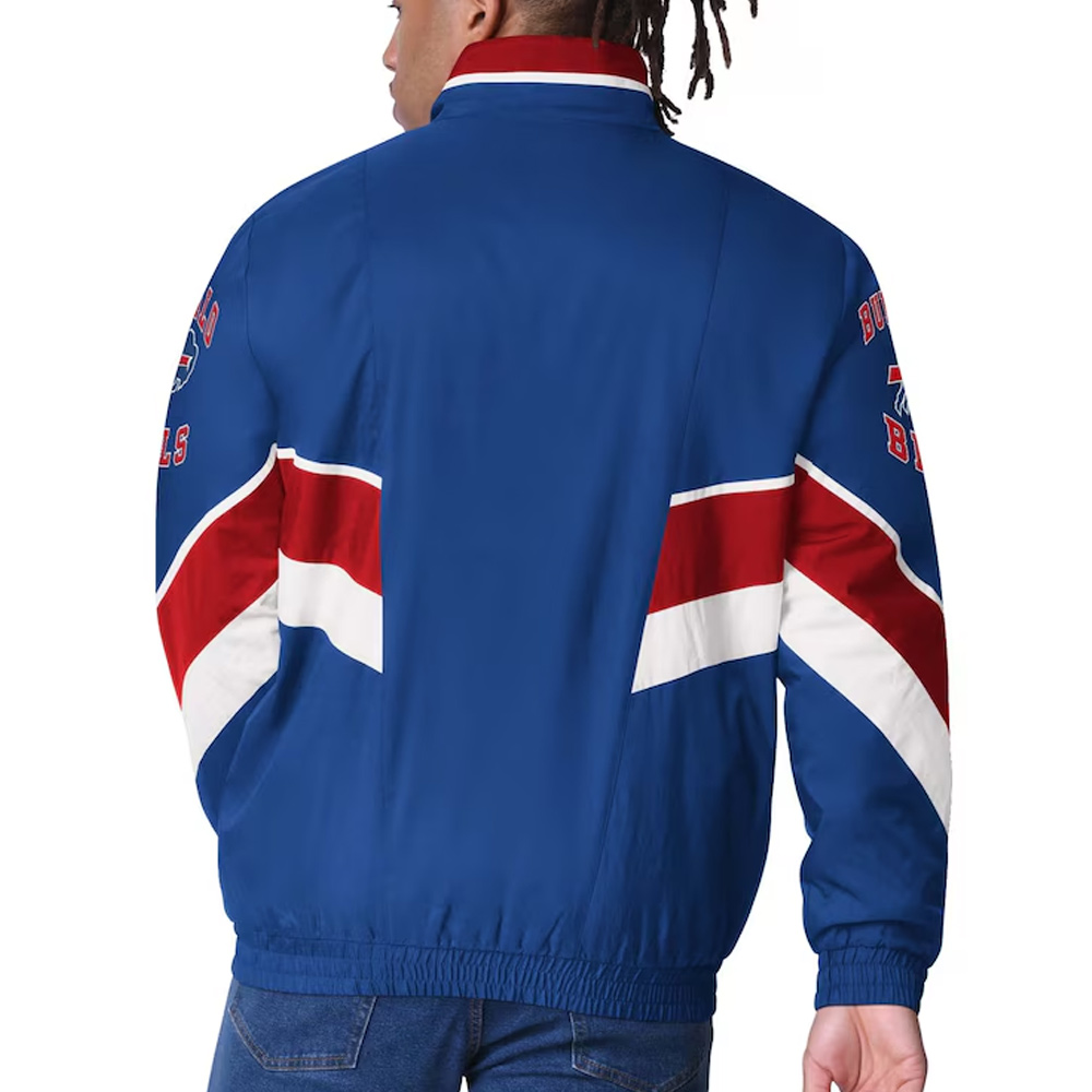 Buffalo Bills Captain Royal Varsity Satin Jacket - Image 2