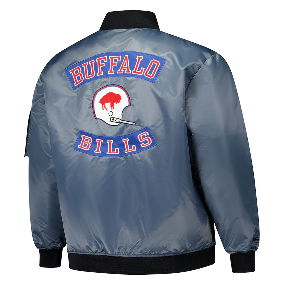 Buffalo Bills Charcoal Bomber Full-Zip Jacket - Image 2