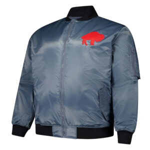 Buffalo Bills Charcoal Bomber Full-Zip Jacket