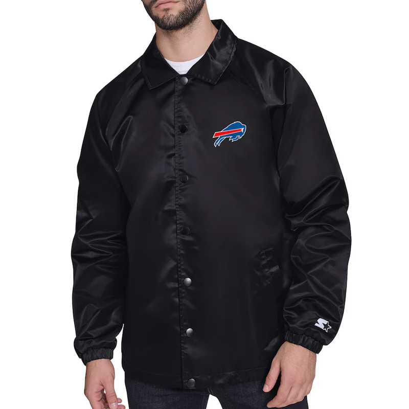 Buffalo Bills Retro Logo Coaches Jacket - Image 2