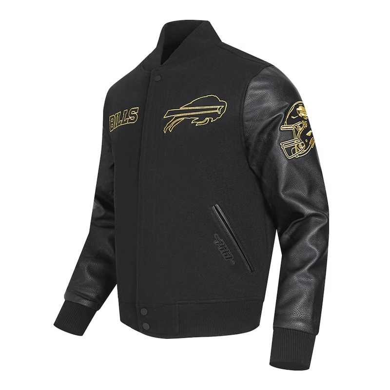 Buffalo Bills Full-Zip Black Varsity Jacket - Image 3