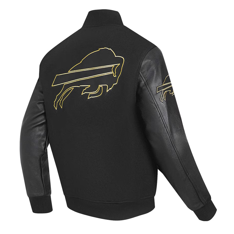 Buffalo Bills Full-Zip Black Varsity Jacket - Image 4