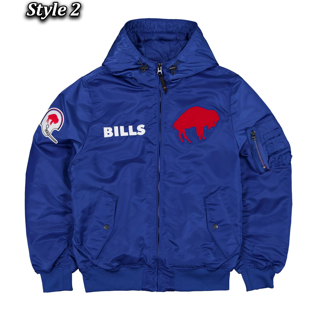 Buffalo Bills Historic L-2B Hooded Bomber Jacket - Image 2