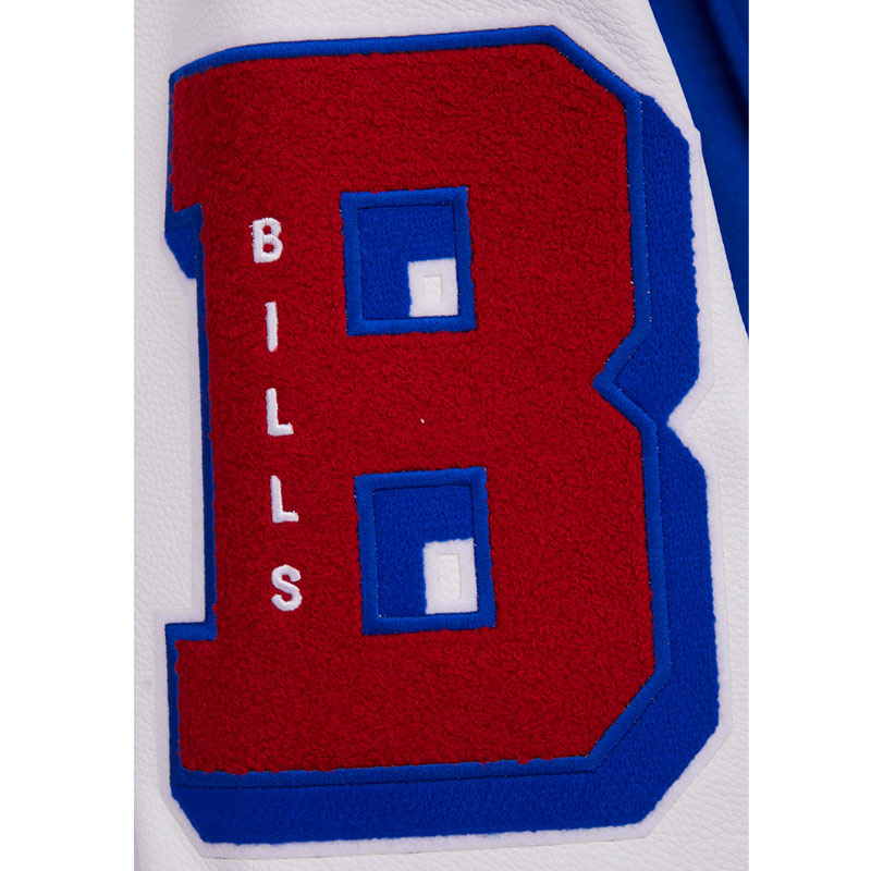 Buffalo Bills Mashup Rib Varsity Wool/Leather Jacket - Image 5