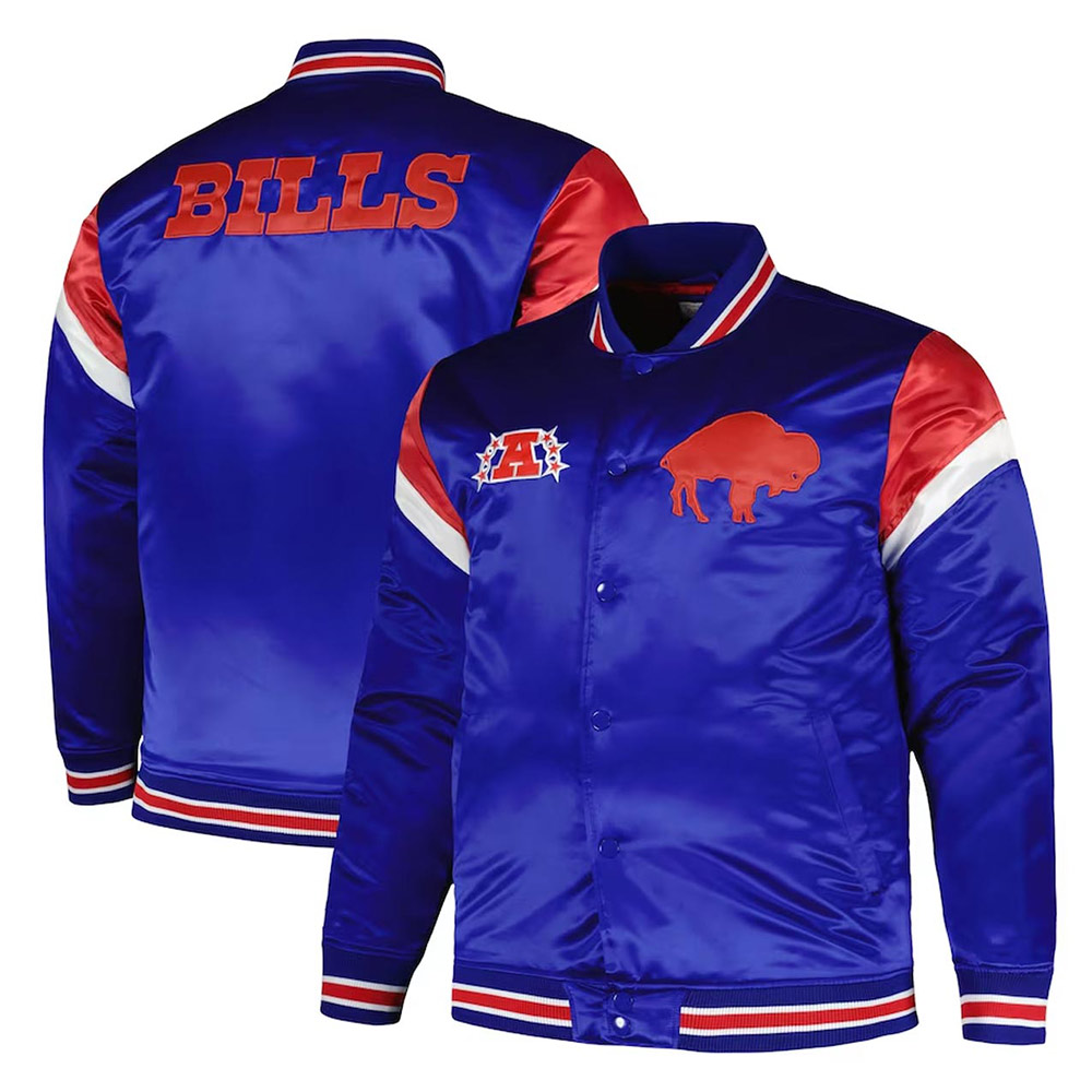 Buffalo Bills Midweight Royal Satin Jacket - Image 3