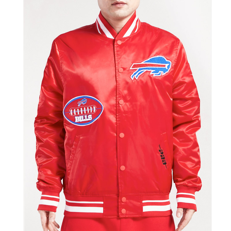 Buffalo Bills Old English Classic Rib Satin Jacket - Image 2