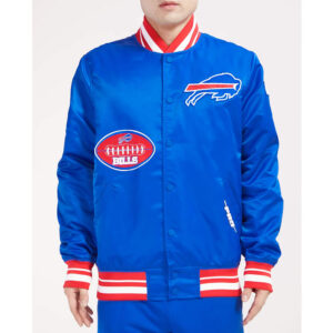 Buffalo Bills Old English Rib Royal Satin Jacket