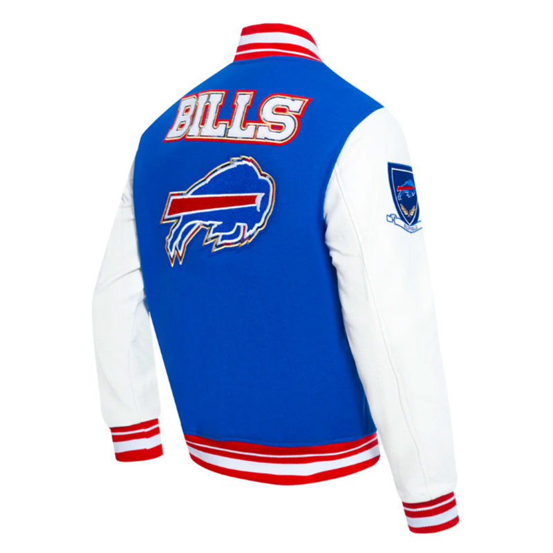 Buffalo Bills Prep Varsity Wool/Leather Jacket - Image 4