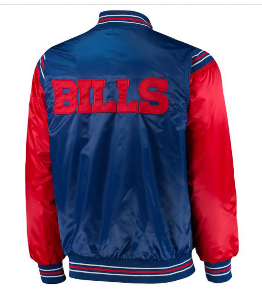 Varsity Buffalo Bills Blue and Red Starter Jacket - Image 2
