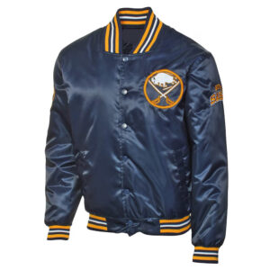 Buffalo Sabres Navy Blue/Gold Satin Jacket