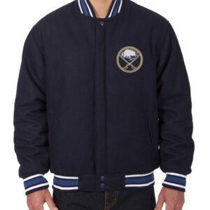 Varsity Buffalo Sabres Navy Blue Wool Jacket