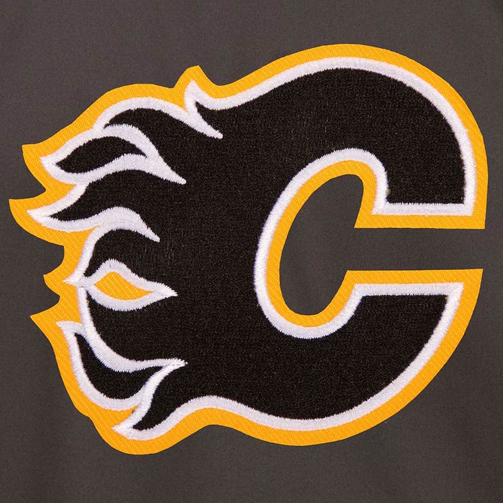 Calgary Flames Workwear Charcoal Cotton Jacket - Image 3
