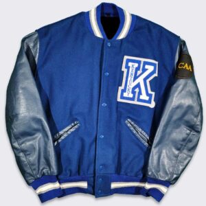 Blue California Golden Bears Varsity Wool/Leather Jacket