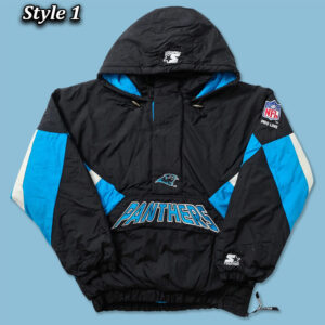 Carolina Panthers Enforcer Hooded Half-Zip Pullover Jacket