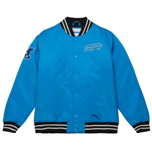 Carolina Panthers Heavyweight Blue Satin Jacket