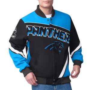 Carolina Panthers Maximum Racing Black Jacket