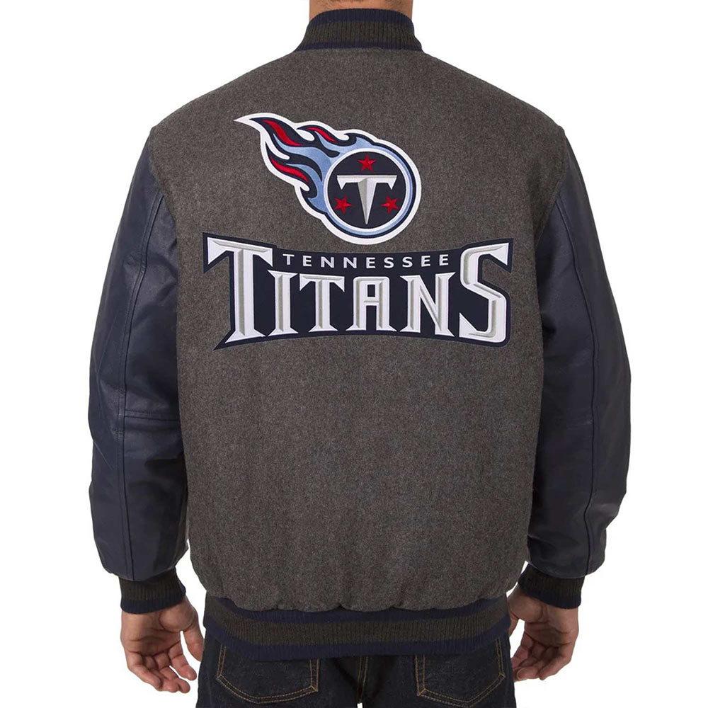 Charcoal/Navy Tennessee Titans Varsity Jacket - Image 2