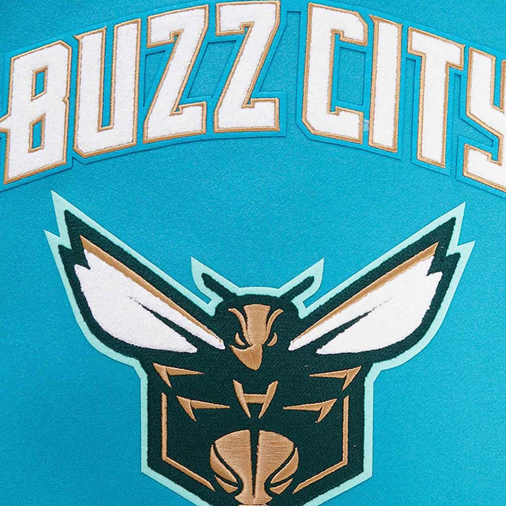 Charlotte Hornets 2023/24 City Edition Teal Varsity Jacket - Image 8
