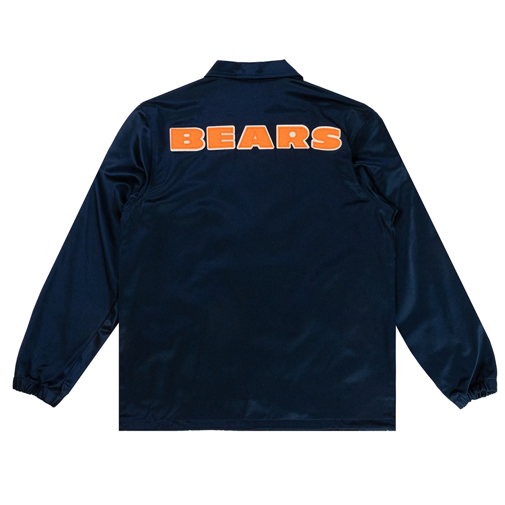 Chicago Bears Navy Satin Windbreaker - Image 2