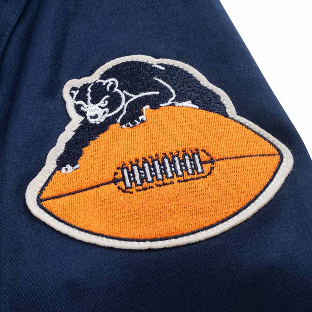 Chicago Bears Navy Satin Windbreaker - Image 3