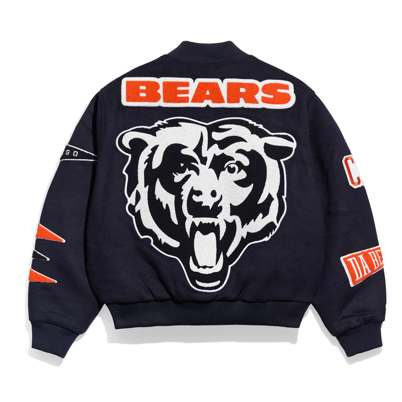 Chicago Bears Pennant Navy Varsity Wool Jacket - Image 2
