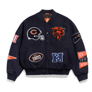 Chicago Bears Pennant Navy Varsity Wool Jacket