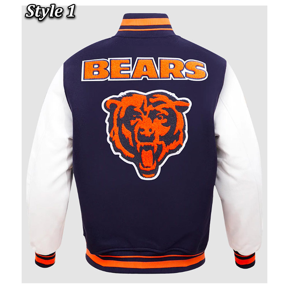 Chicago Bears Retro Classic Rib Varsity Jacket - Image 3