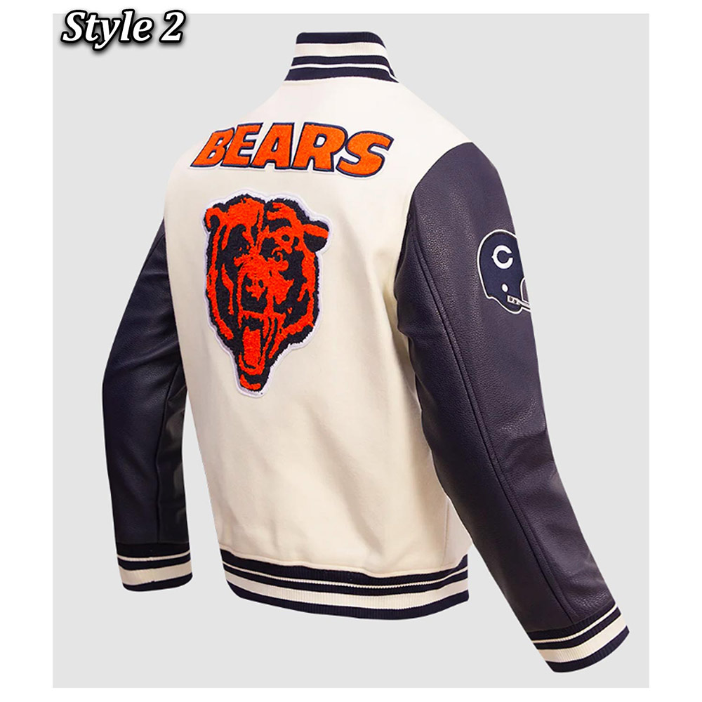 Chicago Bears Retro Classic Rib Varsity Jacket - Image 8