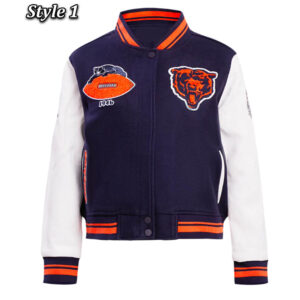 Retro Classic Rib Chicago Bears Varsity Jacket