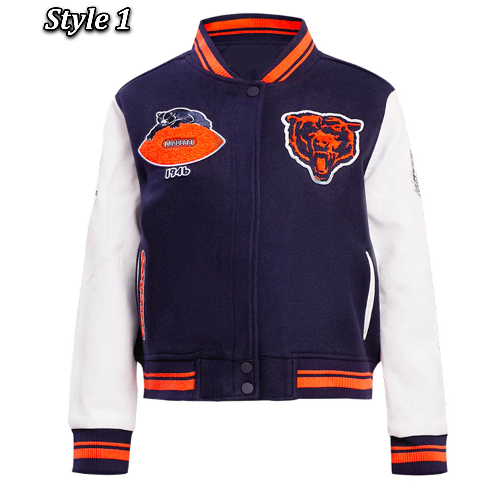 Retro Classic Rib Chicago Bears Varsity Jacket