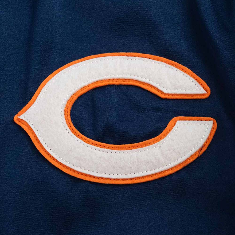 Chicago Bears Navy Satin Windbreaker - Image 4
