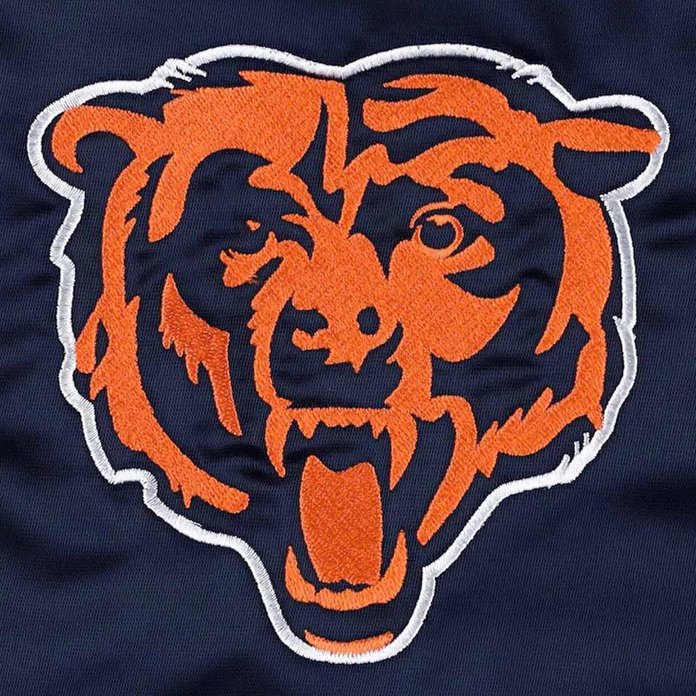 Navy Chicago Bears The Pick and Roll Satin Jacket - Image 6
