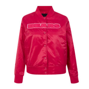 Chicago Bears Classic Triple Pink Satin Jacket