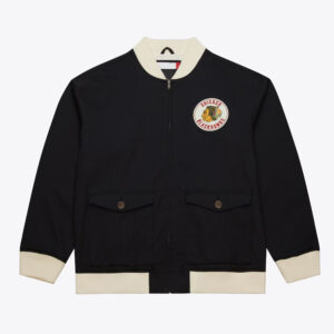Chicago Blackhawks Black Cotton Twill Jacket