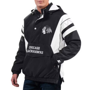 Home Team Chicago Blackhawks Half-Zip Hoodie Jacket
