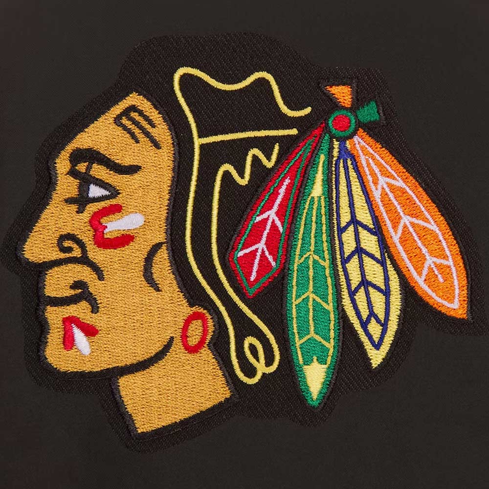 Chicago Blackhawks Black Poly-Twill Jacket - Image 3