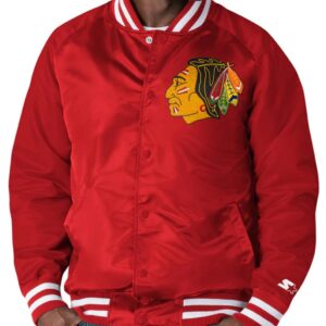 Starter Chicago Blackhawks Retro Button-Up Red Jacket