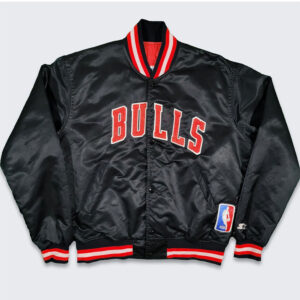 80's Chicago Bulls Black Bomber Jacket