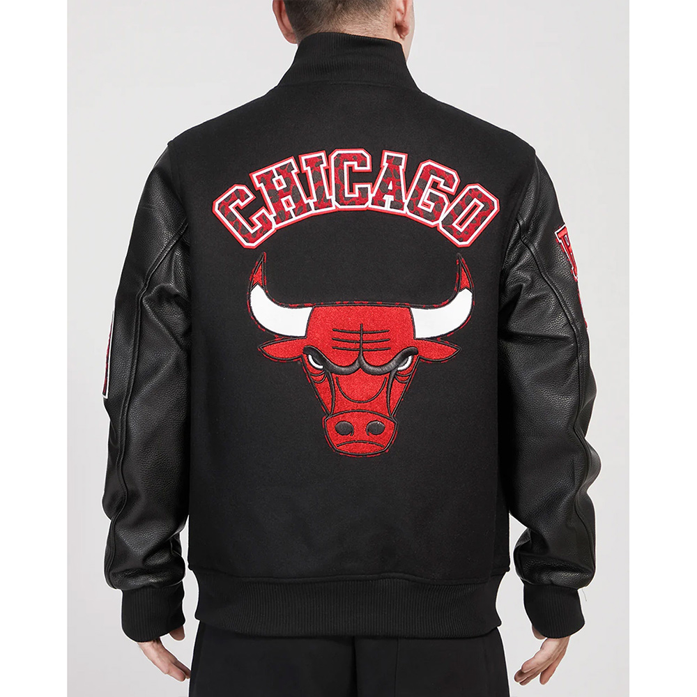 Chicago Bulls Animal Patches Varsity Jacket - Image 2