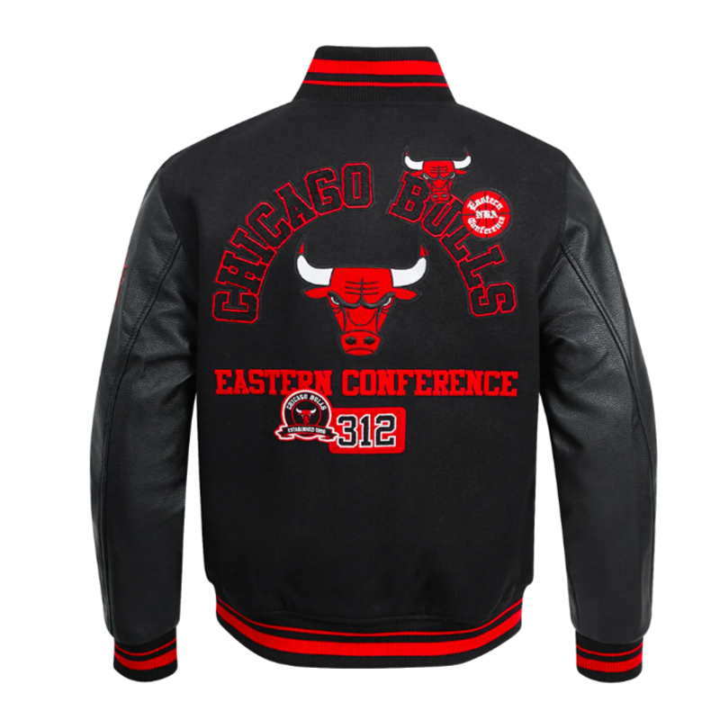 Chicago Bulls Area Code Classic Rib Varsity Jacket - Image 2