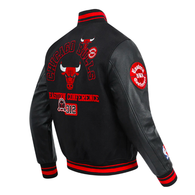 Chicago Bulls Area Code Classic Rib Varsity Jacket - Image 4