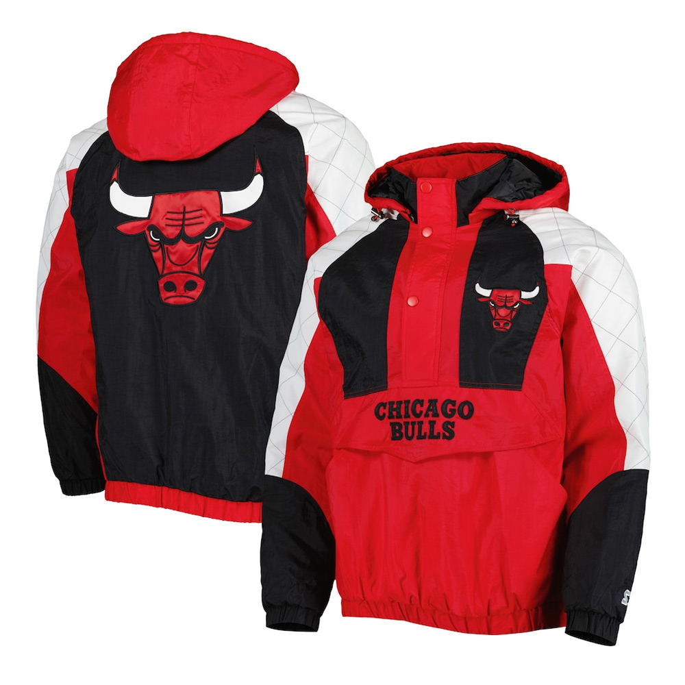 Chicago Bulls Body Check Half-Zip Hooded Jacket - Image 3