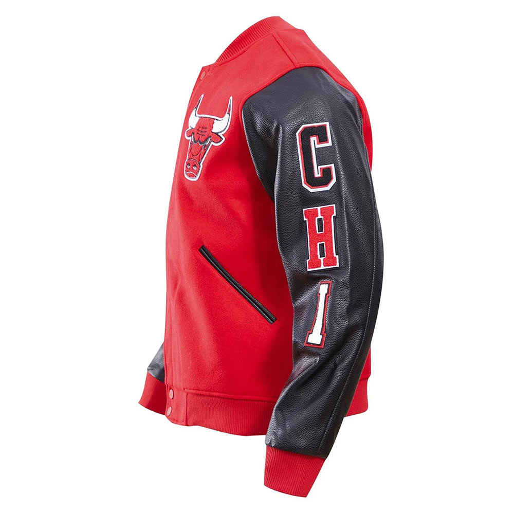 Classic Chicago Bulls Varsity Wool/Leather Jacket - Image 7