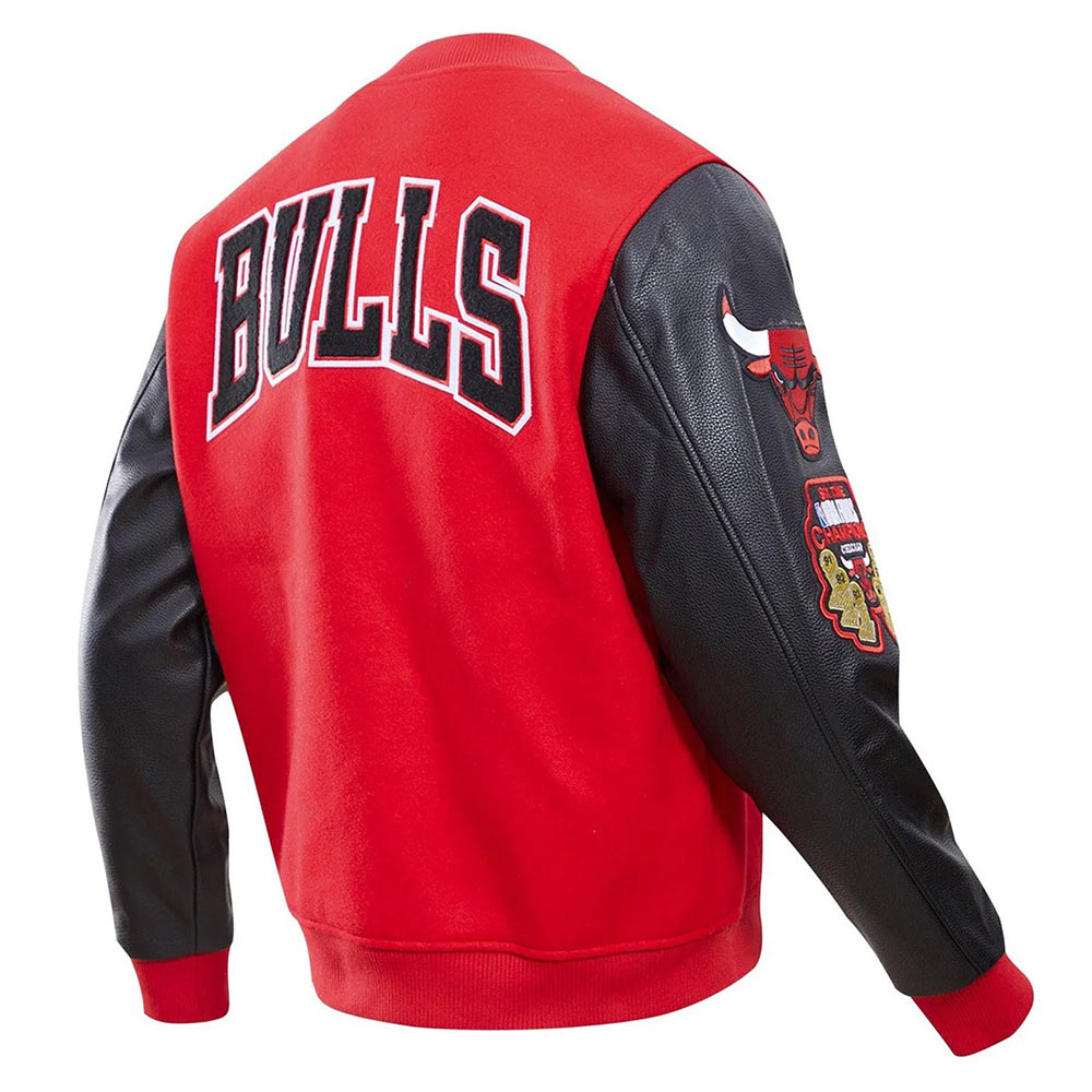 Classic Chicago Bulls Varsity Wool/Leather Jacket - Image 13