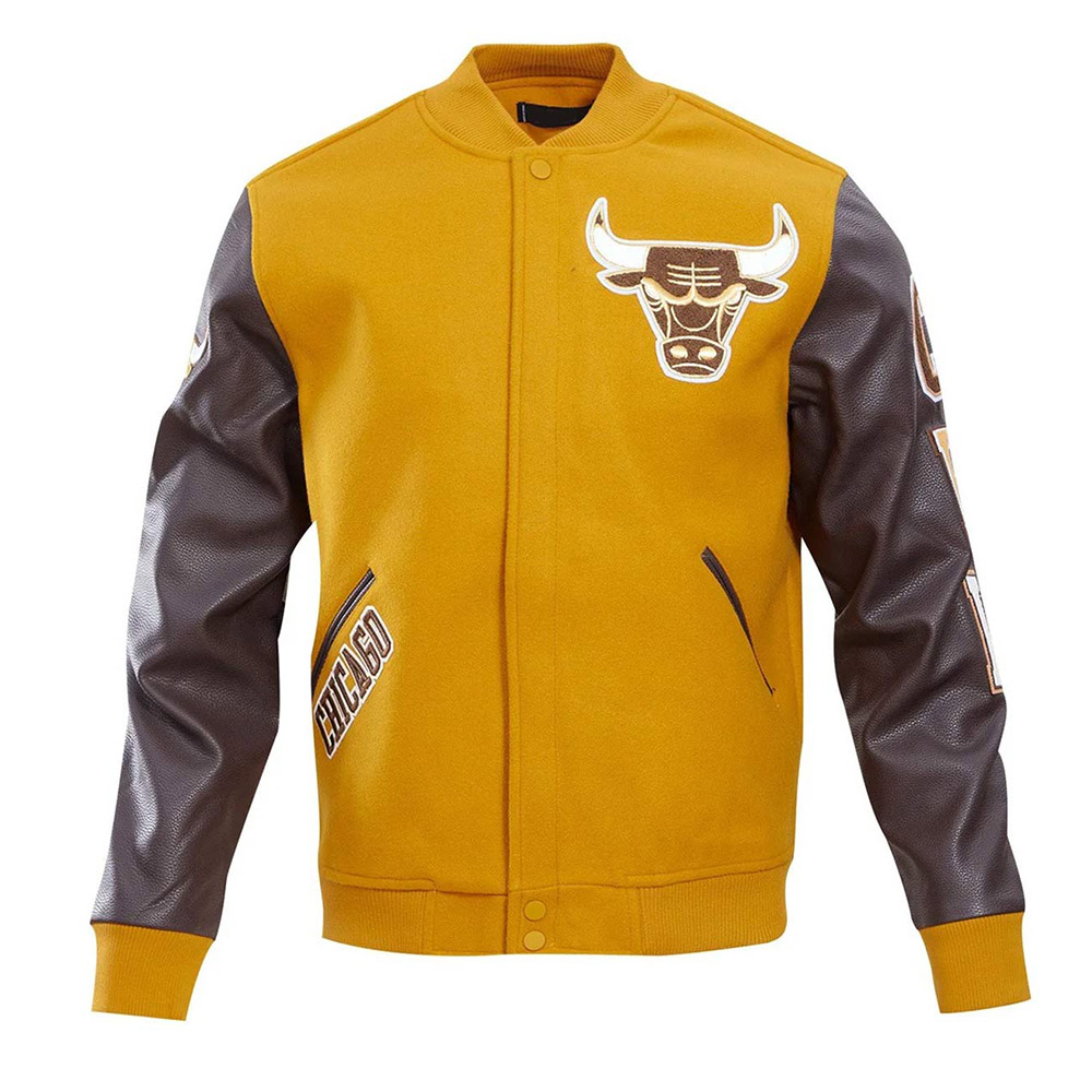 Classic Chicago Bulls Varsity Wool/Leather Jacket - Image 2